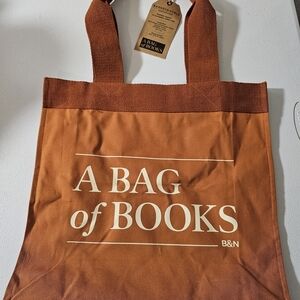 Barnes & Noble "A Bag of Books" Brown Tote Bag.